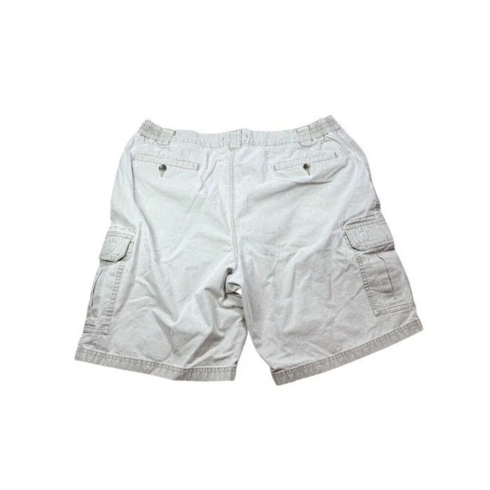 LL Bean Comfort Waist Cargo Shorts Mens Size 38 Cotton Utility Hiking Outdoor